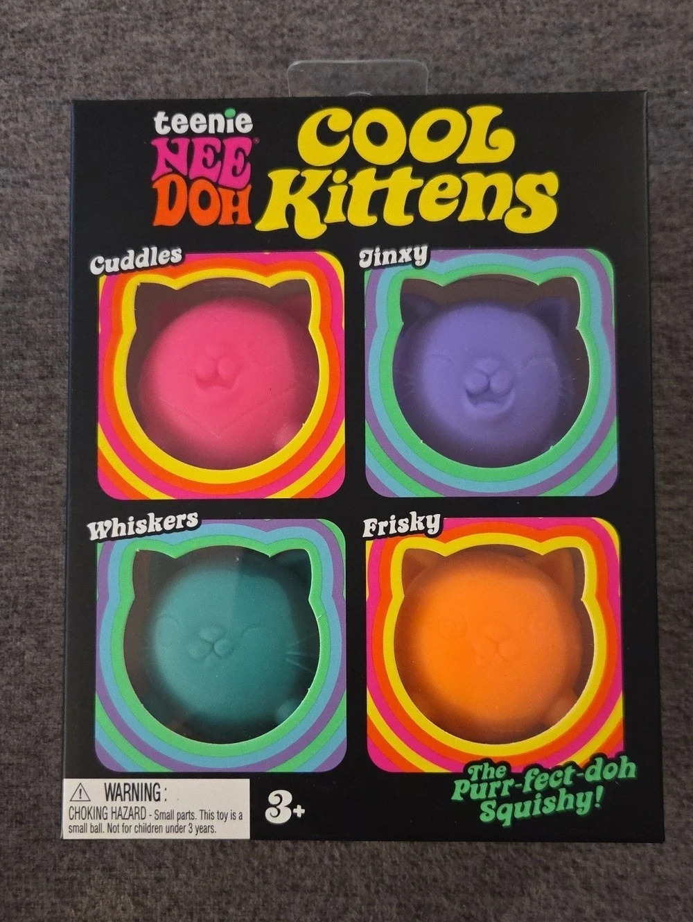 NeeDoh Cool Kittens Squishy 4 Pack Teenie Nee Doh Schylling Cats Cute